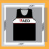 ภาพด้านหน้าเสื้อ AED กระตุกหัวใจ แขนกุด ด้านหน้า