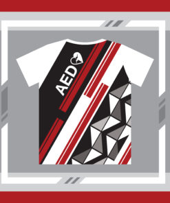 เสื้อ AED แขนสั้น สีดำ ด้านหลัง