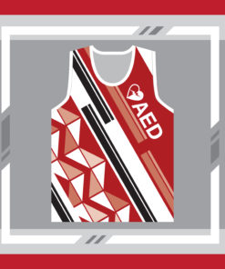 ภาพเสื้อ AED red ด้านหน้า