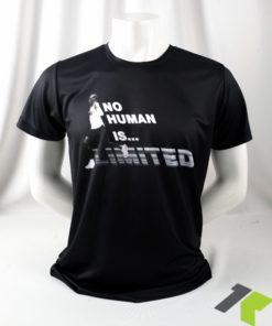 เสื้อ No Human is limited แขนสั้น สีดำ ด้านหน้า